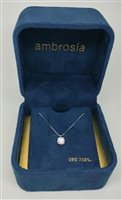 Collar Ambrosia Mujer DEA DI LUCE in Oro blanco Zircone AGZ395 - AGZ395
